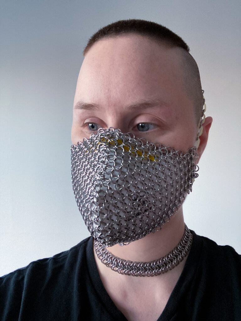 Chain maille mask cover