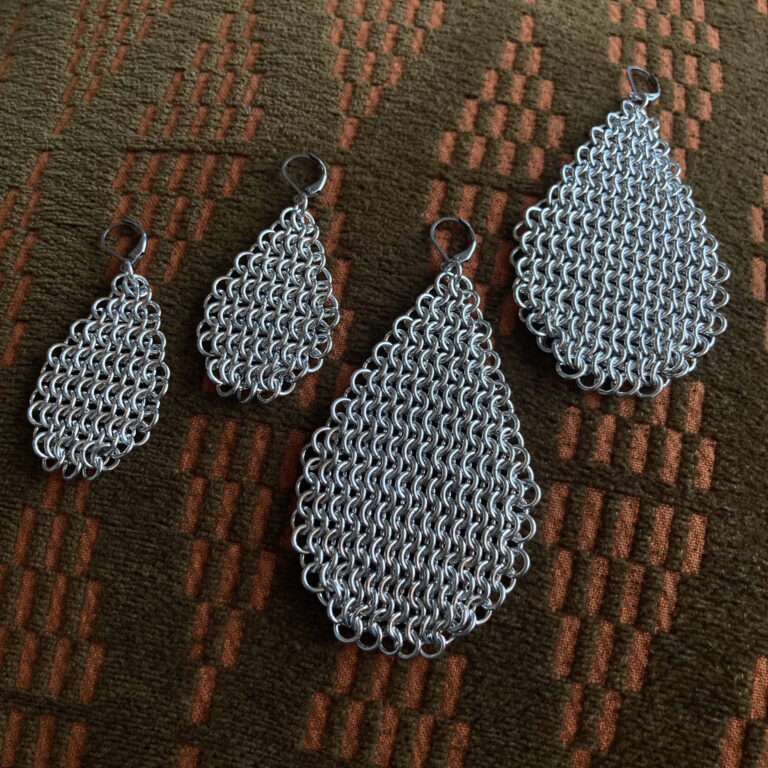 Silver Drop Aluminum Earrings